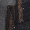 Sanskriti Vintage Black Pure Chiffon Silk Dupatta Stole Embroidered Zari Sequins