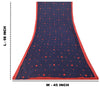 Sanskriti Vintage Blue Soft Pure Chiffon Dupatta Stole Embroidered Thread Scarf