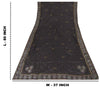 Sanskriti Vintage Black Soft Pure Chiffon Silk Dupatta Stole Hand Beaded Scarf