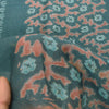 Sanskriti Vintage Blue Chanderi Dupatta Stole Bagru Hand Block Print Zari Woven