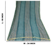 Sanskriti Vintage Blue Chanderi Dupatta Stole Bagru Hand Block Print Zari Woven