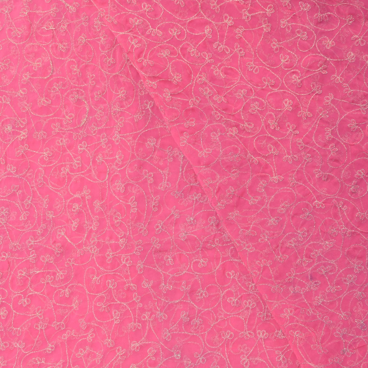 Sanskriti Vintage Pink Georgette Dupatta Stole Zari Embroidered Scarf Veil Hijab