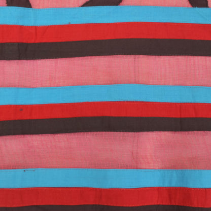 Sanskriti Vintage Pink Pure Cotton Dupatta Stole Kota Woven Fabric Patch Scarf