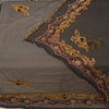 Sanskriti Vintage Black Pure Chiffon Silk Dupatta Stole Hand Beaded Zardozi Veil