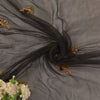 Sanskriti Vintage Black Pure Chiffon Silk Dupatta Stole Hand Beaded Zardozi Veil