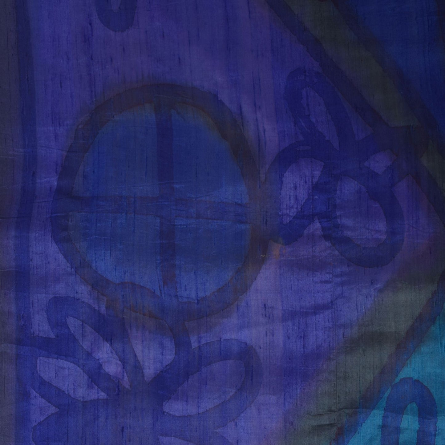 Sanskriti Vintage Blue Soft Pure Silk Dupatta Stole Hand Block Print Wrap Veil