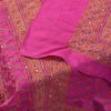 Sanskriti Vintage Pink Artificial Silk Dupatta Stole Hand Embroidery Kantha Veil