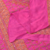 Sanskriti Vintage Pink Artificial Silk Dupatta Stole Hand Embroidery Kantha Veil
