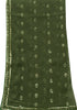 Sanskriti Vintage Green Soft Georgette Dupatta Stole Hand Embroidered Sequins
