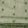 Sanskriti Vintage Green Soft Georgette Dupatta Stole Hand Embroidered Sequins