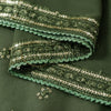 Sanskriti Vintage Green Soft Georgette Dupatta Stole Hand Embroidered Sequins