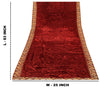 Sanskriti Vintage Maroon Velvet Dupatta Stole Embroidered Wedding Scarf NeckVeil