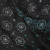 Sanskriti Vintage Black Pure Georgette Silk Dupatta Stole Hand Beaded Scarf Veil