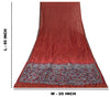Sanskriti Vintage Red Pure Georgette Silk Dupatta Stole Embroidered Sequin Scarf