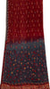 Sanskriti Vintage Red Pure Georgette Silk Dupatta Stole Embroidered Sequin Scarf