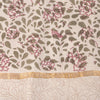 Sanskriti Vintage Off-White Soft Blend Cotton Dupatta Stole Sanganeri Hand Block