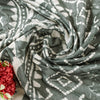 Sanskriti Vintage Gray Dupatta/Stole Cotton Silk BatiK Work Rajasthan Neck Veil