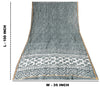 Sanskriti Vintage Gray Dupatta/Stole Cotton Silk BatiK Work Rajasthan Neck Veil