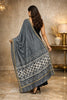 Sanskriti Vintage Gray Dupatta/Stole Cotton Silk BatiK Work Rajasthan Neck Veil