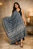 Sanskriti Vintage Gray Dupatta/Stole Cotton Silk BatiK Work Rajasthan Neck Veil