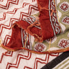 Sanskriti Vintage White Soft Dupatta/Stole Pure Cotton Hand Block Printed Scarf