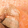 Sanskriti Vintage Peach Soft Chiffon Dupatta Stole Embroidered Phulkari Scarf