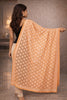 Sanskriti Vintage Peach Soft Chiffon Dupatta Stole Embroidered Phulkari Scarf