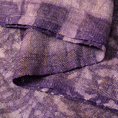 Sanskriti Vintage Purple Soft Blend Woolen Dupatta Stole Batik Work PaisleyScarf