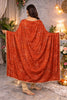 Sanskriti Vintage Red Pure Silk Dupatta Stole Hand Embroidered Gota Patti Scarf