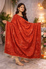 Sanskriti Vintage Red Pure Silk Dupatta Stole Hand Embroidered Gota Patti Scarf