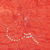 Sanskriti Vintage Red Pure Silk Dupatta Stole Hand Embroidered Gota Patti Scarf