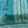 Sanskriti Vintage Blue Cotton Silk Dupatta Stole Hand Block Printed Bagru Scarf