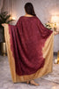 Sanskriti Vintage Magenta Pure Silk Dupatta Stole Hand Embroidered Zardozi Scarf