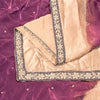 Sanskriti Vintage Magenta Pure Silk Dupatta Stole Hand Embroidered Zardozi Scarf