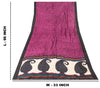 Sanskriti Vintage Purple Dupatta Stole Woolen Silk Warli Art Printed Woven Scarf
