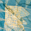 Sanskriti Vintage Blue Cotton Silk Dupatta Stole Tant Hand Woven Bengali Scarf