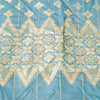 Sanskriti Vintage Blue Cotton Silk Dupatta Stole Tant Hand Woven Bengali Scarf