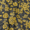 Sanskriti Vintage Yellow-Black Pure Silk Dupatta Stole Saura Tribal Art Odisha