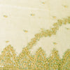 Sanskriti Vintage Green Net Dupatta Stole Hand Embroidered Zari Zardozi Scarf