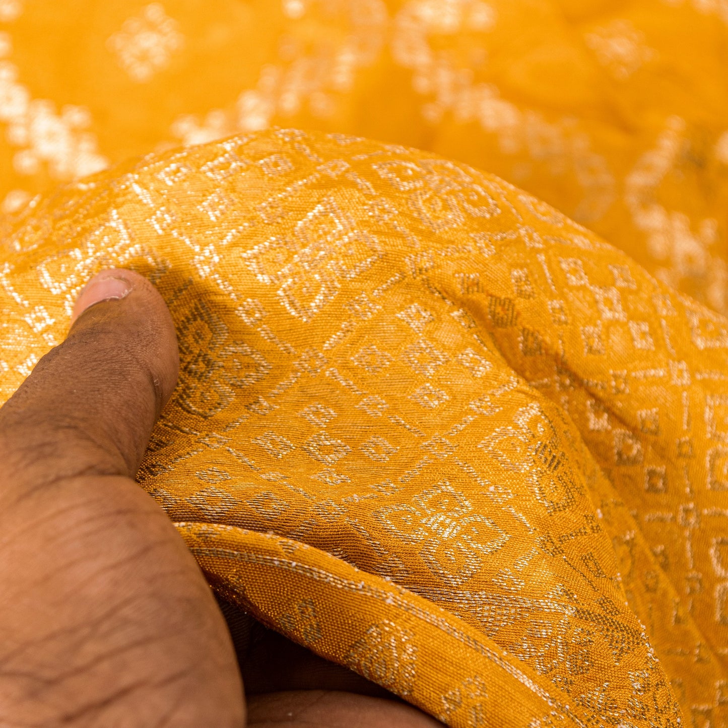 Sanskriti Vintage Yellow Pure Silk Dupatta Stole Banarasi Brocade Zari Handwoven