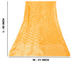 Sanskriti Vintage Yellow Pure Silk Dupatta Stole Banarasi Brocade Zari Handwoven