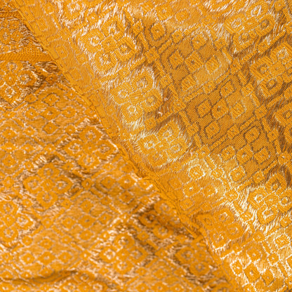 Sanskriti Vintage Yellow Pure Silk Dupatta Stole Banarasi Brocade Zari Handwoven
