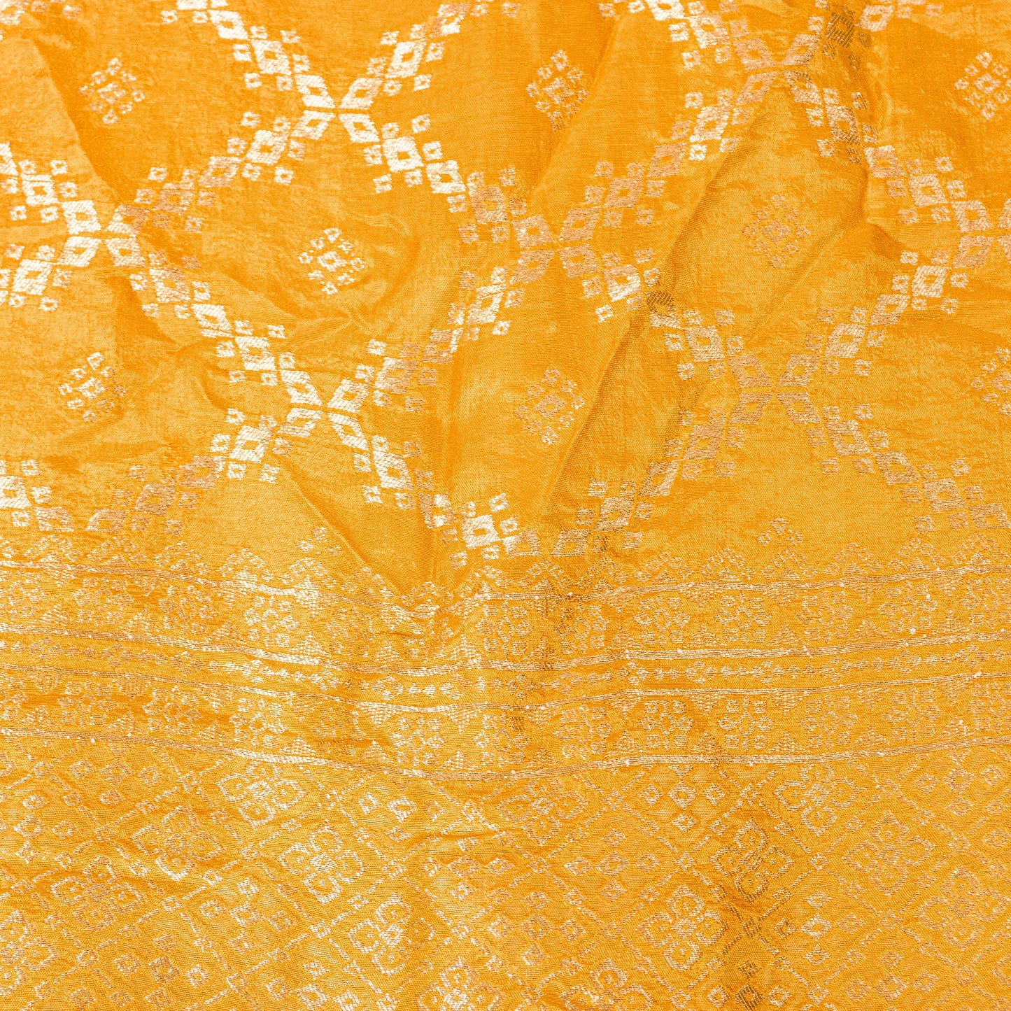 Sanskriti Vintage Yellow Pure Silk Dupatta Stole Banarasi Brocade Zari Handwoven