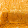 Sanskriti Vintage Yellow Pure Silk Dupatta Stole Banarasi Brocade Zari Handwoven