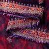 Sanskriti Vintage Red-Blue Pure Chiffon Dupatta Stole Tie-Dye Hand Embroidered