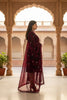 Sanskriti Vintage Red-Blue Pure Chiffon Dupatta Stole Tie-Dye Hand Embroidered