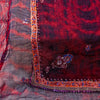 Sanskriti Vintage Red-Blue Pure Chiffon Dupatta Stole Tie-Dye Hand Embroidered