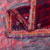 Sanskriti Vintage Red-Blue Pure Chiffon Dupatta Stole Tie-Dye Hand Embroidered