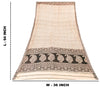 Sanskriti Vintage Cream Blend Woolen Dupatta Stole Sanganeri Block Printed Scarf
