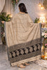 Sanskriti Vintage Cream Blend Woolen Dupatta Stole Sanganeri Block Printed Scarf